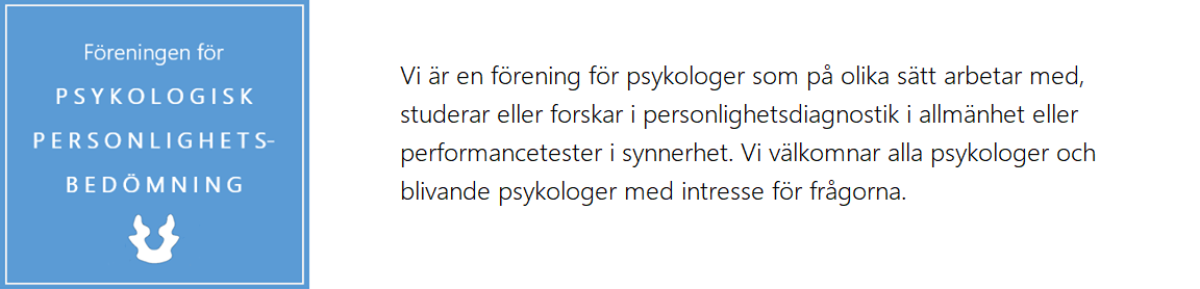 PSYKOLOGISK PERSONLIGHETSBEDÖMNING